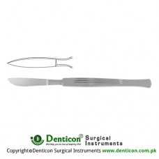 Dissecting Knife / Opreating Knife With Metal Handle Stainless Steel, 16 cm - 6 1/4" Blade Size 47 mm